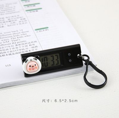 Cartoon cute small hanging watch mini portable electronic clock student exam class schedule clock timer_img_9