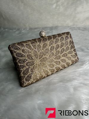 Crystal Diamond Embellished Evening Clutch Bag_img_9