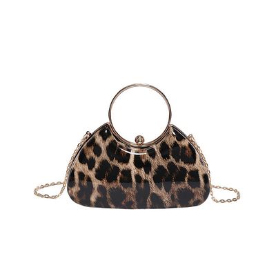 Leopard Print Acrylic Box Clutch Bag_img_8