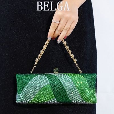 Rhinestone Elegant Geometric Evening Clutch Bag_img_3