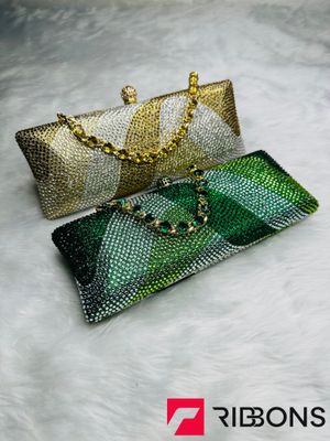 Rhinestone Elegant Geometric Evening Clutch Bag_img_6