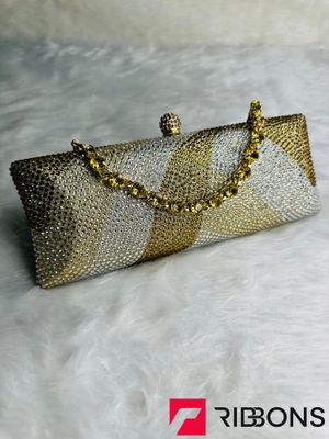 Rhinestone Elegant Geometric Evening Clutch Bag_img_4