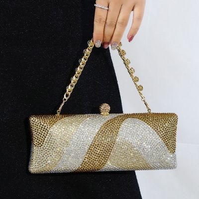 Rhinestone Elegant Geometric Evening Clutch Bag_img_1