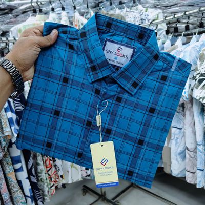 Shy Looks Pure Cotton Full Sleeve Check Shirt for Men's_img_0