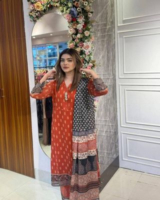 খাঁটি ওয়েটলেস জর্জেট জামা প্যান্ট সেট সঙ্গে জর্জেট ওড়না_img_1