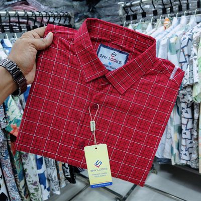Shy Looks Pure Cotton Full Sleeve Check Shirt for Men's_img_0