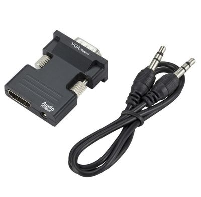 HDMI to VGA Converter - HDMI-compatible To VGA Converter With 3.5mm Audio Cable For PS4 PC Laptop TV Monitor Projector 1080P VGA Female To HD Male Adapt_img_1