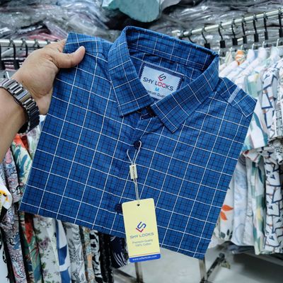 Shy Looks Pure Cotton Full Sleeve Check Shirt for Men's_img_0