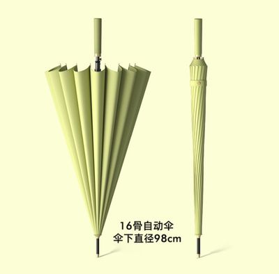 Creative retro umbrella - Premium Quality Exclusive Design 16 Bone Automatic Open Umbrella - straight rod, anti-storm, business class, double -handed long -handled_img_5