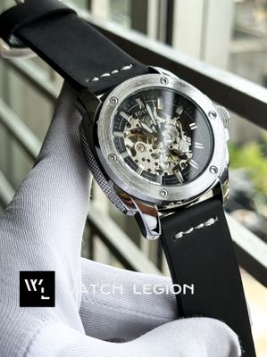 FOSSIL AUTO BLACK DIAL BLACK BELT