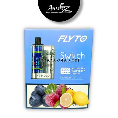 Flyto Switch 6,000‑puff prefilled pod kit (Blueberry raspberry lemon)_img_1