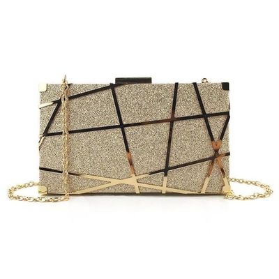 Luxury Glitter Geometric Evening Clutch Bag_img_4
