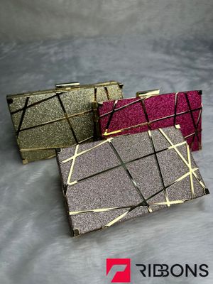 Luxury Glitter Geometric Evening Clutch Bag_img_9