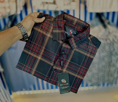 Shy Looks Pure Cotton Full Sleeve Check Shirt for Men's_img_1