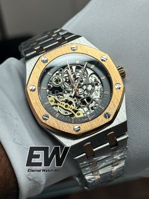 AP AUTOMATIC TWO TONE CHAIN BLACK DIAL_img_1