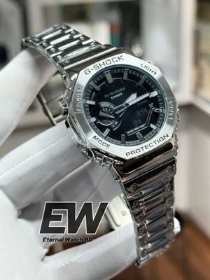 GSHOCK BLACK DIAL SILVER CHAIN_img_0
