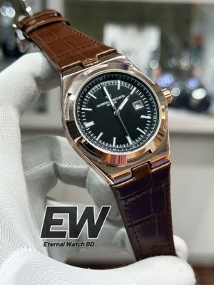 VACHERON CONSTANTIN QUARTZ RG CASE BROWN BELT BLACK DIAL_img_0