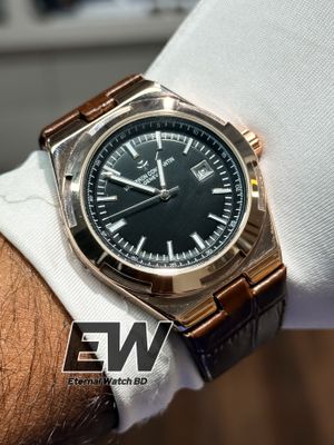 VACHERON CONSTANTIN QUARTZ RG CASE BROWN BELT BLACK DIAL_img_1