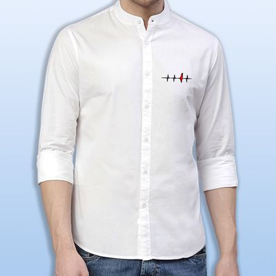 Premium Printed Ban Collar Shirt for Men_img_0