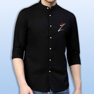Premium Printed Ban Collar Shirt for Men_img_5