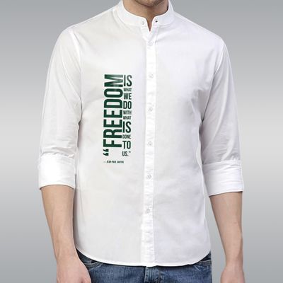 Premium Printed Ban Collar Shirt for Men_img_6