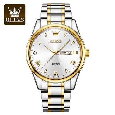Olevs Luxury Men’s Quartz Watch (White )_img_0