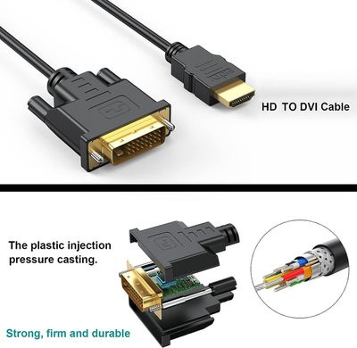 1.5m 1080p 3D HD mi To Dvi Hdmi Cable Dvi-D 24+1 Pin Adapter Cables For Lcd Dvd Hdtv Xbox High Speed ​​Dvi To Hdmi Cable 1.5m - Alliance_img_2