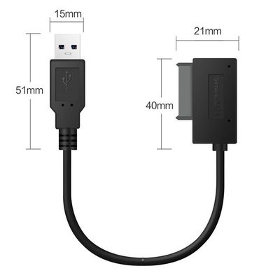 USB to 6+7 13Pin Slimline Slim SATA Cable For Laptop CD-ROM_img_2