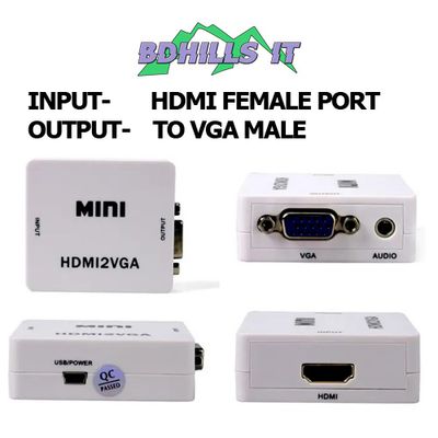 HDMI to VGA CONVERTER - HDMI FEMALE PORT TO VGA MALE - 1080P_img_1