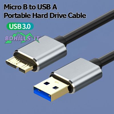 High Speed USB 3.0 Cable A to Micro B for Portable External Hard Drives -USB Micro B to USB Type A - Portable HDD Cable - High Speed Data Cable_img_0
