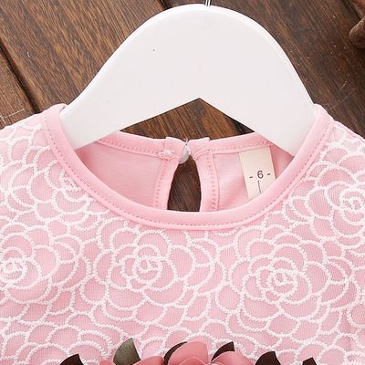 Kids Girls Summer Waist Flower Princess Party Dress (0 to 24 months)_img_4