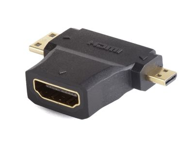 3 in 1 HDMI Rotor- 3 in 1 T Shape HDMI Female to Mini & Micro HDMI Male 90 Degree Multi Adapter Converter-Hdmi Female to Mini & Micro_img_2