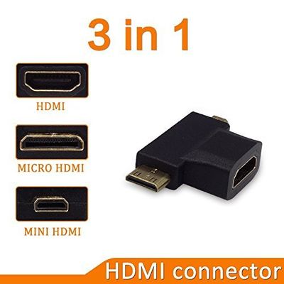 3 in 1 HDMI Rotor- 3 in 1 T Shape HDMI Female to Mini & Micro HDMI Male 90 Degree Multi Adapter Converter-Hdmi Female to Mini & Micro_img_5