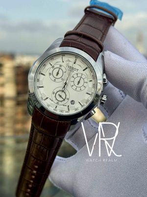 TISSOT CHRONO BROWN BELT WHITE DIAL_img_0