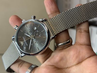 ARMANI MESH CHAIN GLOSSY GREY DIAL_img_0