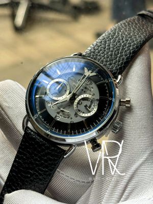 ARMANI OVAL SILVER CASE BLACK DIAL_img_0