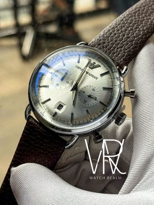 ARMANI SIMPLE BROWN BELT WHITE DIAL_img_0