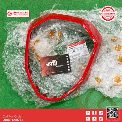 Headlight Housing Cover (Red) for Suzuki Gixxer (New Model) bike._img_0