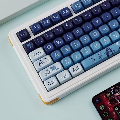 Guofeng Blue MOA Profile PBT Keycaps Set_img_3