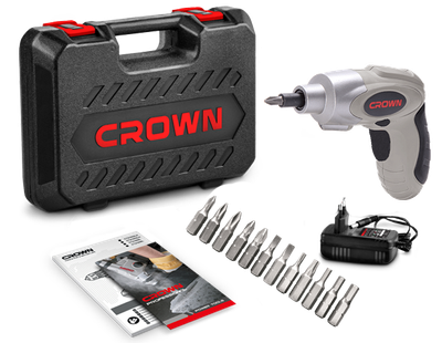 Crown 3.6V Cordless Screwdriver With 12pcs Accessories, Max Torque: 3N.m,  Model: CT22002N_img_2