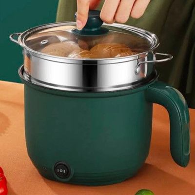 Multicooker Portable Electric Multicooker Cooking Pot With Steamer and Multipurpose 1.9 Liter Electric Cooker Pot Manual electric heating pot Cooker Rice cooker_img_2