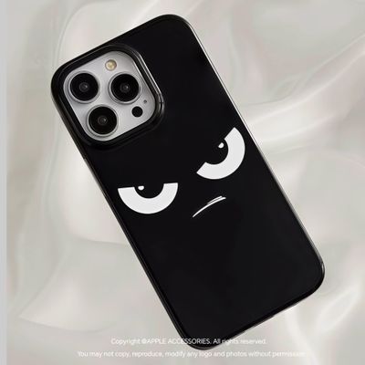 Dark Grumpy Expression Soft Glossy Case
