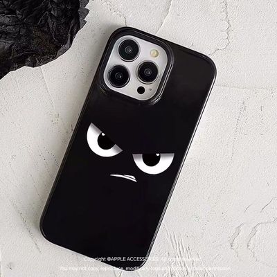 Dark Grumpy Expression Soft Glossy Case_img_1