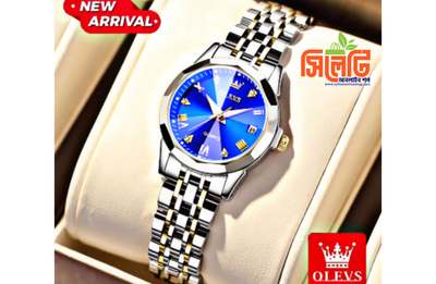 OLEVS Watch for Women Branded Stainless steel Elegant Luminous Ladies Watches 9931 Silver Royal Blue_img_1