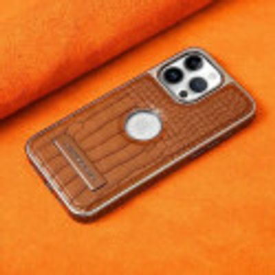 Crocodile leather magnetic charging suitable Kickstand Case For Iphone_img_1