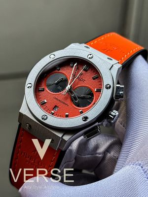 Hublot classic fusion silver case orange belt orange dial v2_img_0
