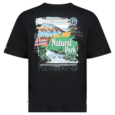 T Shirt printed with flags - Black_img_1