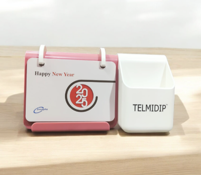 2025 Year New Desk ,Table Calendar With Month Planners -- pen holder_img_2