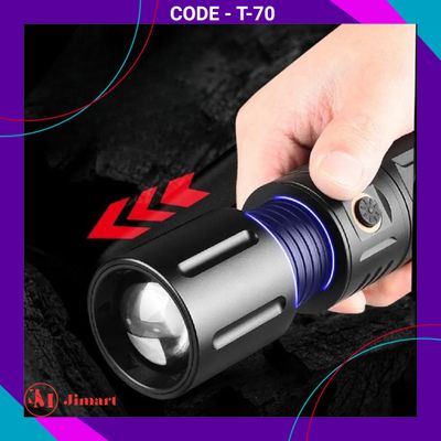 Reachargeable Torch Light Zoom Light - T-70_img_5