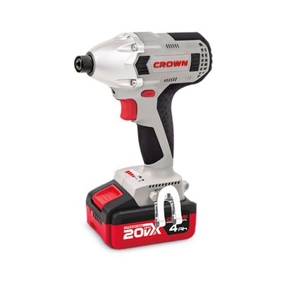 CROWN 20V Professional Cordless Impact Screwdriver ( 2Battery, 1Charger ), 2.0Ah, 6.35mm, 300N.m; CT22021HX-2 TB_img_2
